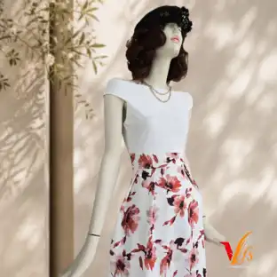 Home flower paterned dress